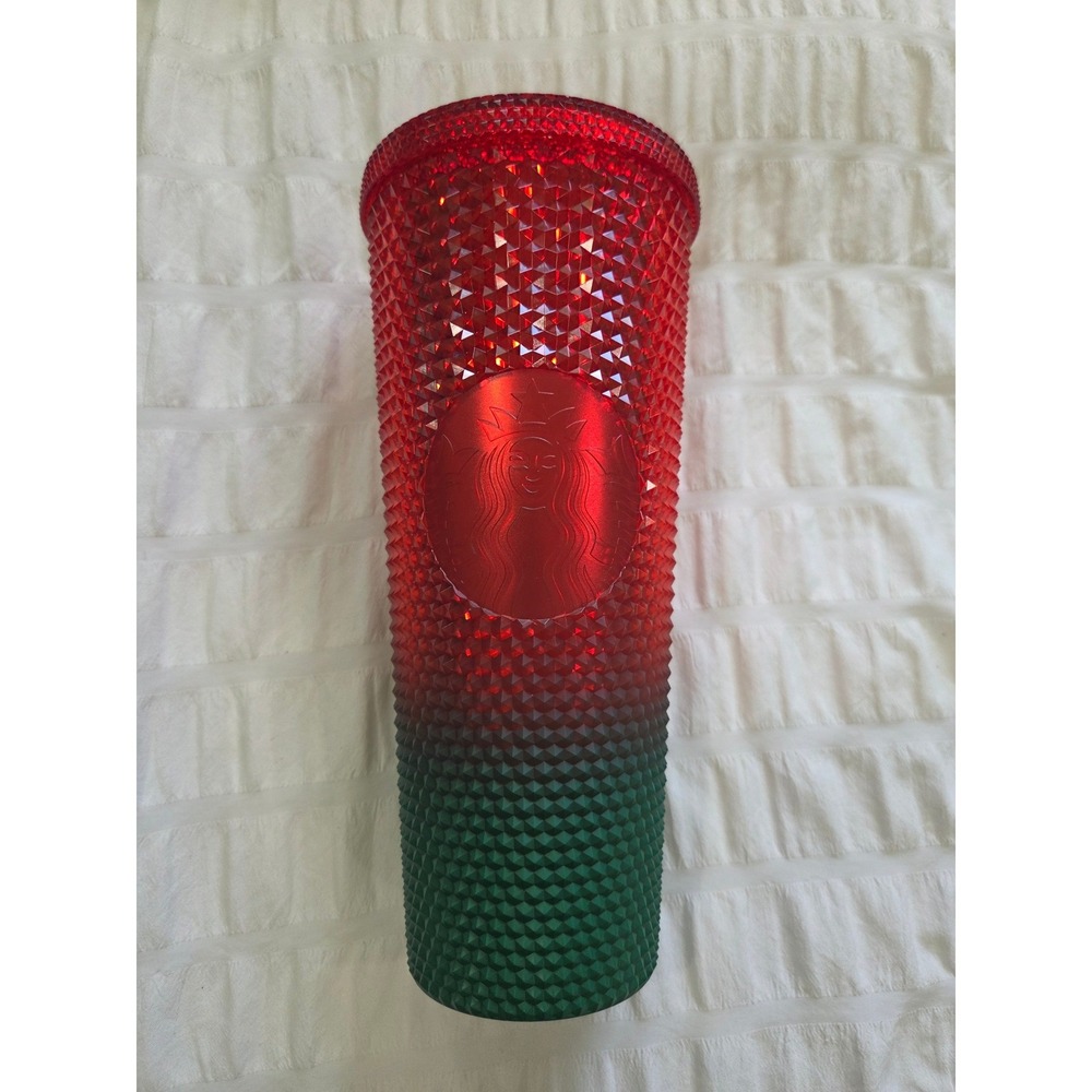 Starbucks Disney World Studded Tumbler Red Green Ombre Mickey Venti 24oz Cup